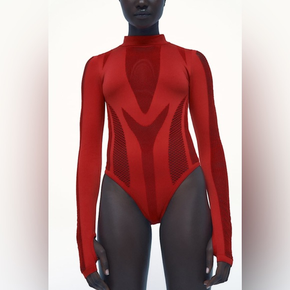 ZARA SEAMLESS‎ MESH BODYSUIT